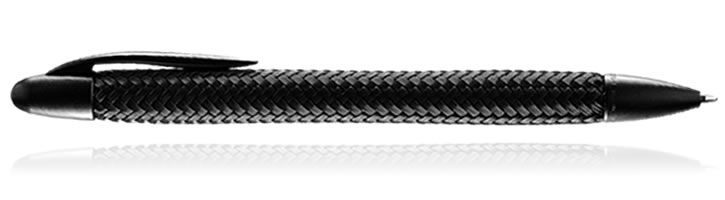 Black Porsche Design TecFlex P3110 Collection Ballpoint Pens