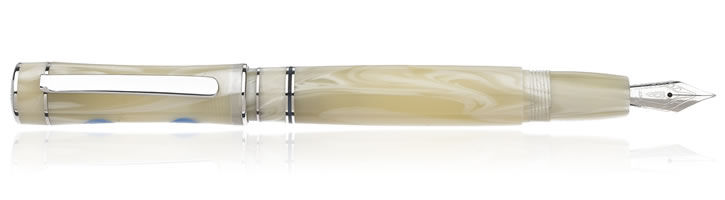 Ivory Resin Delta Capri Day Night Collection Fountain Pens
