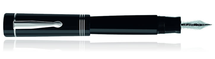 Solid Black Delta Scrigno Pen Secrets Collection Fountain Pens