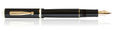 Delta Via Veneto Collection Fountain Pens in Black / Gold