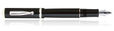 Delta Via Veneto Collection Fountain Pens in Black / Silver