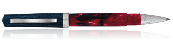 Red Swirl Omas Bologna Collection Rollerball Pens