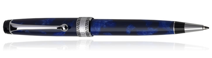 Blue / Chrome Aurora Optima Auroloide Collection Ballpoint Pens