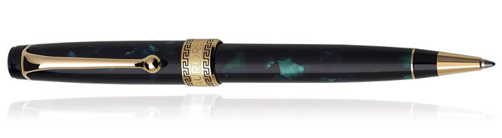 Emerald Green / Gold Aurora Optima Auroloide Collection Ballpoint Pens