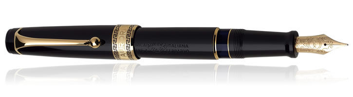 Black / Gold Aurora Optima Resin Collection Fountain Pens