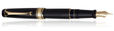 Aurora Optima Resin Collection Fountain Pens in Black / Gold