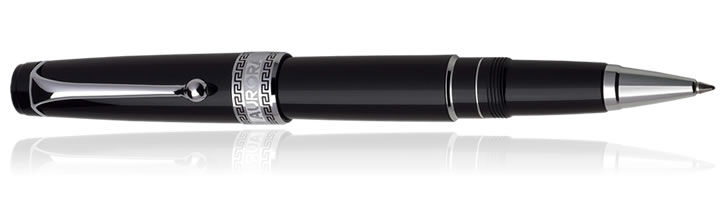 Black / Silver Aurora Optima Resin Collection Rollerball Pens