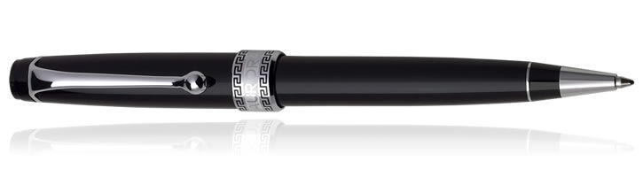 Black / Silver Aurora Optima Resin Collection Ballpoint Pens