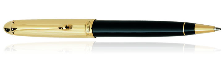 Black / Gold Plated Cap Aurora 88 Gold Plated Collection Ballpoint Pens