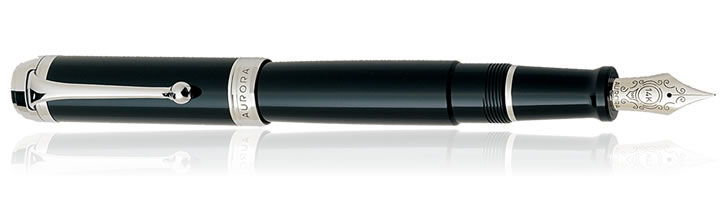 Black / Chrome Aurora Talentum Classic Collection Fountain Pens