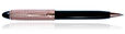 Aurora Ipsilon Quadra Collection Ballpoint Pens in Black / Rose Gold Cap