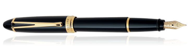 Black / Gold Aurora Ipsilon Deluxe Collection Fountain Pens
