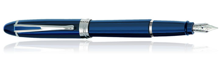 Blue / Chrome Aurora Ipsilon Deluxe Collection Fountain Pens