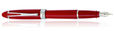 Aurora Ipsilon Deluxe Collection Fountain Pens in Red / Chrome