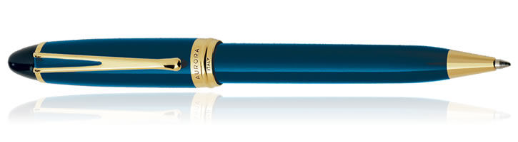 Blue / Gold Aurora Ipsilon Deluxe Collection Ballpoint Pens