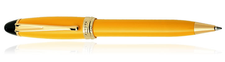 Yellow Aurora Ipsilon Resin Collection Ballpoint Pens