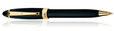 Aurora Ipsilon Satin Collection Ballpoint Pens in Black Rose Gold