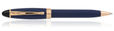 Aurora Ipsilon Satin Collection Ballpoint Pens in Blue Rose Gold