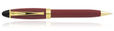 Aurora Ipsilon Satin Collection Ballpoint Pens in Burgundy