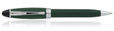Aurora Ipsilon Satin Collection Ballpoint Pens in Green