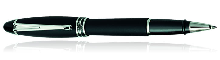 Black Aurora Ipsilon Satin Collection Rollerball Pens