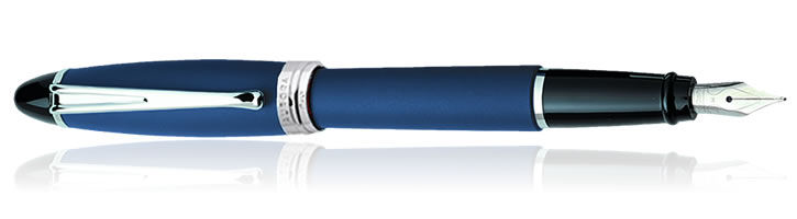 Blue Aurora Ipsilon Satin Collection Fountain Pens