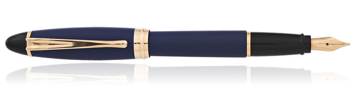 Blue Rose Gold Aurora Ipsilon Satin Collection Fountain Pens