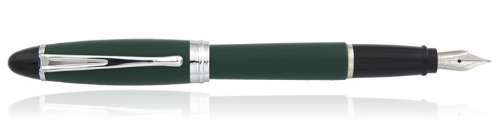 Green Aurora Ipsilon Satin Collection Fountain Pens