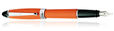 Aurora Ipsilon Satin Collection Fountain Pens in Orange