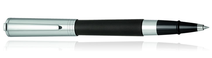 Black Satin / Chrome Cap Aurora Tu Collection Rollerball Pens