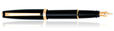 Aurora Style Collection Fountain Pens in Black Pepper / Gold