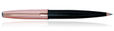 Aurora Style Collection Ballpoint Pens in Black / Rose Gold Cap