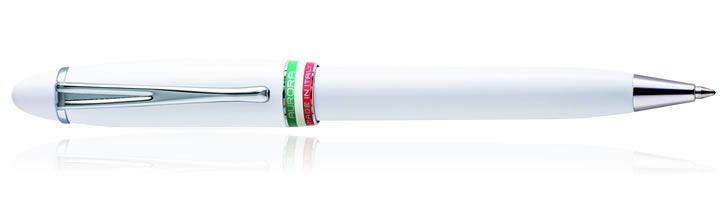 White Aurora Ipsilon Italia Collection Ballpoint Pens