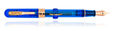Conklin Mark Twain Demonstrator Crescent Limited Edition Fountain Pens in Blue Demo/Rose Gold trim