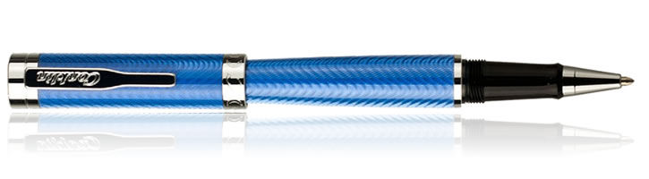 Deep Sea Blue Conklin Herringbone Series Rollerball Pens
