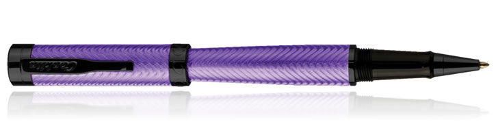 Purple Conklin Herringbone Series Rollerball Pens
