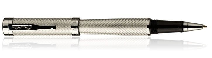 Silver Conklin Herringbone Series Rollerball Pens