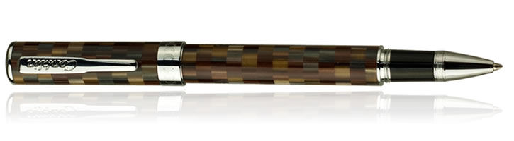 Brown / Grey Conklin Stylograph Mosaic Series Rollerball Pens