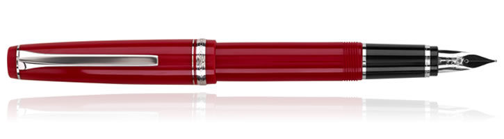 Red Rhodium Pilot Falcon Fountain Pens