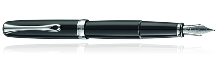 Black Lacquer Chrome Diplomat Excellence A Fountain Pens