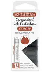 Canyon Rust Monteverde International Standard Size Cartridge(12pk) Fountain Pen Ink