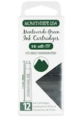 Monteverde Green Monteverde International Standard Size Cartridge(12pk) Fountain Pen Ink