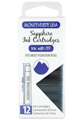 Sapphire Monteverde International Standard Size Cartridge(12pk) Fountain Pen Ink