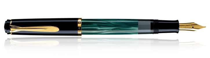 Classic Green-marbled Pelikan Tradition 200 Collection Fountain Pens