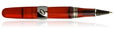 Stipula Passaporto Speedball Series Rollerball Pens in Transparent Red