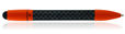 Monteverde M1 Stylus Ballpoint Pens in Carbon Fiber Orange