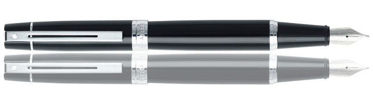 Glossy Black Lacquer Sheaffer 300 Collection Fountain Pens