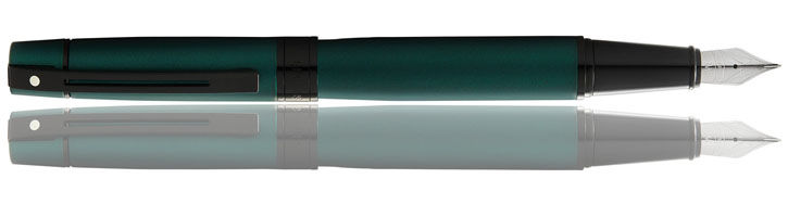 Matte Green Lacquer Sheaffer 300 Collection Fountain Pens