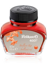 Brilliant Red Pelikan 4001 Bottled Ink(30ml) Fountain Pen Ink