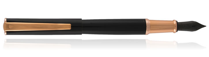 Black Rose Gold Monteverde Impressa Fountain Pens